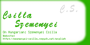 csilla szemenyei business card